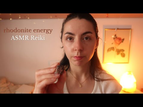 ASMR Reiki | rhodonite crystal energy | patience | strength | romance | confidence | empathy