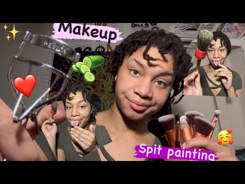 ASMR - Spit Paint & Makeup (Averi)