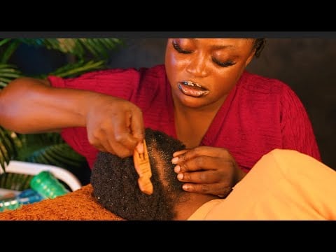 ASMR ⚡️The best sleep of your life,detailed hair parting,scratching, blowing, picking + whisper