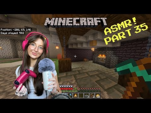ASMR cosy Minecraft gameplay + update ramble! (PS5 controller sounds, whispering)