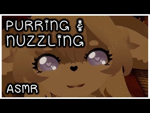 Purring and Nuzzling You [VR ASMR][Ear-to-Ear][Ambient Fireplace Sounds]