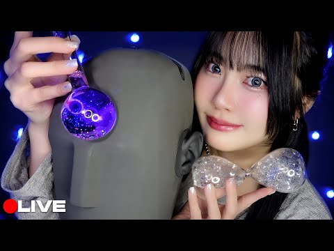 ASMR｜2024年最後の生配信！お客様からのリクエストトリガー🤤💤(3h,耳かき,オノマトペ,メイクロールプレイ,中国式耳かき,タッピング,水の音,etc…)