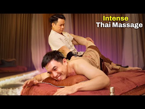 ASMR 🔥 INTENSE Thai Massage with Unique Full Body Stretching!