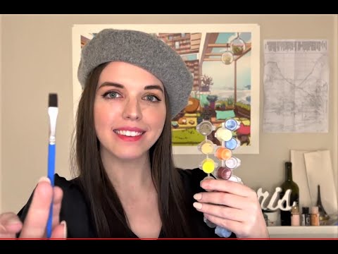 French Painter in Montmartre, France (ASMR) 🥖🎨 | Personal Attention
