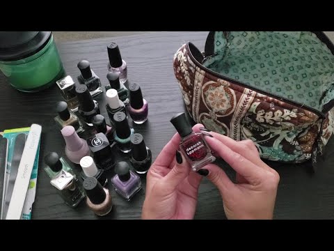 ASMR | Rummaging Through My Nail Polish Collection NO TALKING