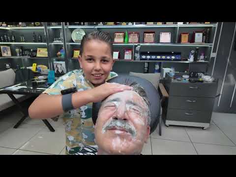 My little follower became a mini ASMR master! 💆‍♂️✨ Hair, ear massage & soda hair wash!