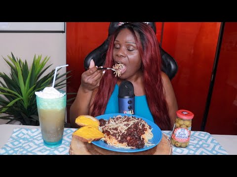 CHERRY SPAGHETTI ASMR EATING SOUNDS