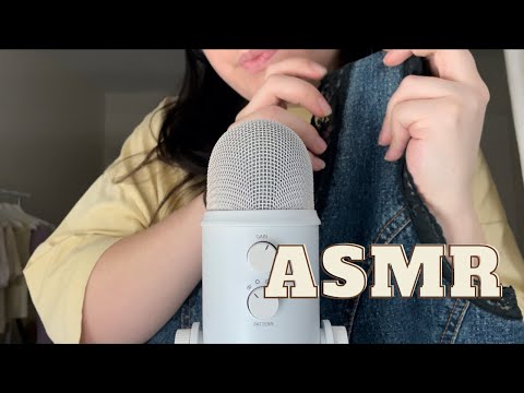 ASMR Soothing fabric sounds (scratching and intense on mic)