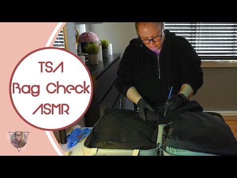 * ASMR * TSA Bag Check / Airport suitcase check / Unintentional /