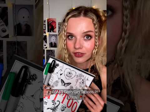 #asmr $5 Tattoos In Class 🖤 #asmrvideo #asmrsounds #goth #tattoo #asmrshorts