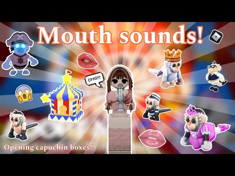 ASMR mouth sounds~ opening capuchin monkey boxes!! ✨🌸