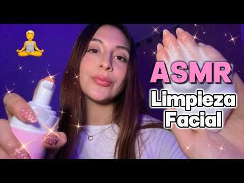 ASMR / SKINCARE LIMPIEZA FACIAL 😴 MUY RELAJANTE ✨ROLEPLAY
