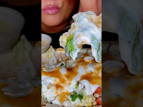 Chipotle steak and chicken bowl #asmr #chicken #burrito #food #shorts