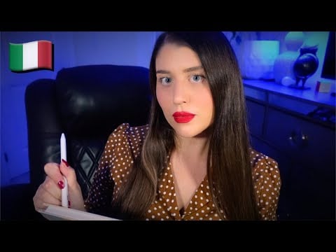 ASMR - Italian Therapist Asks You Personal Questions 🇮🇹 (Italian Accent)