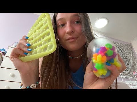 *sensory ASMR* ~fidget toys, sticky, popping sounds😴🔮🌛