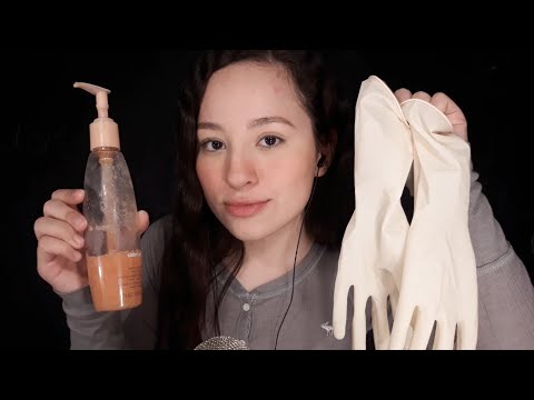 ASMR Español | SONIDOS CON GUANTES, CREMA, EXFOLIANTE