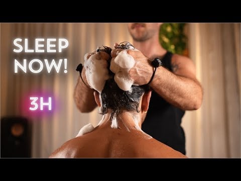 ASMR Head Massage to Help You Fall Asleep Fast | Barber ASMR No Talking