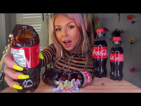 ASMR EDIBLE COCA COLA BOTTLE (MOST ODDLY SATISFYING EATING SOUNDS) HIGHEST VOLUME EDIT!