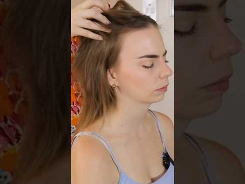 ASMR hair brushing & hair play on a real person - soft spoken