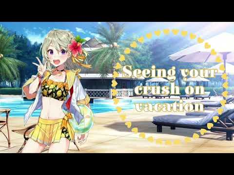 {Asmr} Talking to your crush in the pool