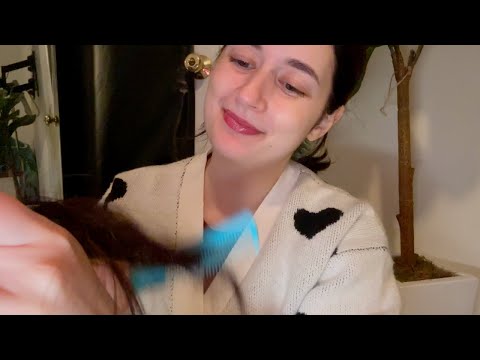 ASMR| Hair Brushing and Oiling, Big Sis Pampers You! (Personal Attention, Soft Spoken)