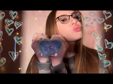 Visual ASMR ~ Breathy Drawing, Mouth Sounds, Lip Gloss
