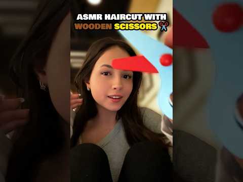 ASMR Haircut With Wooden Scissors ✂️ #asmr #asmrhaircut #asmrsounds #asmrwood #asmrtriggers