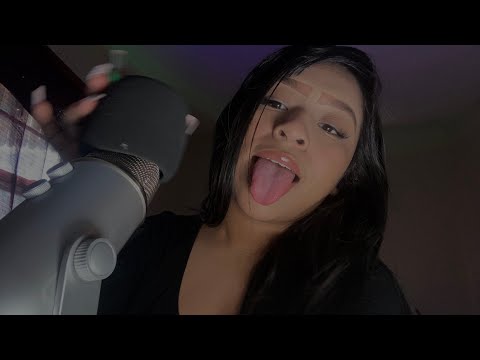 ASMR TONGUE FLUTTERING & MIC SWIRLING