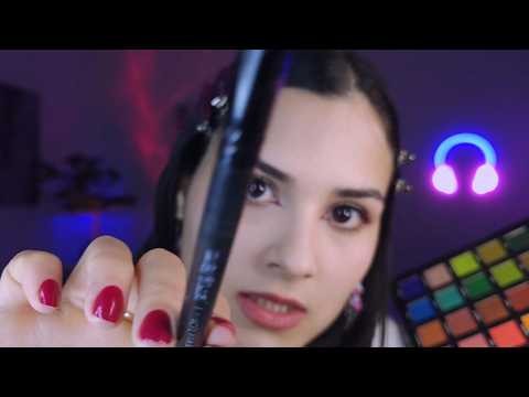 ASMR te maquiando de pertinho 💄fala suave e visual triggers