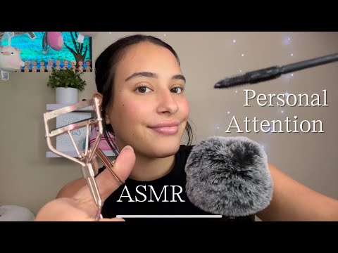 ASMR curling and applying mascara to your lashes✨(PERSONAL ATTENTION)