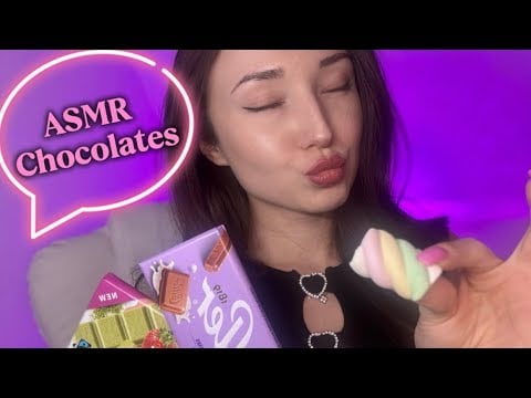 ASMR Eating Different Chocolates 🍫 Tapping & Mouth Sounds