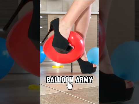 High Heels Crushing Things: Pea vs. Balloons! Oddly Satisfying! ASMR