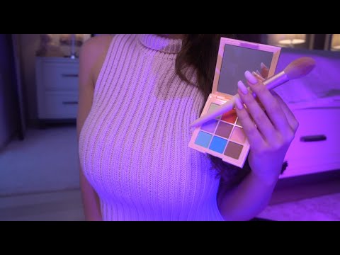 ASMR | Roleplay doing your makeup in class (Whispered & Layered Sounds)