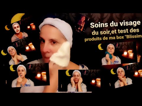 ASMR Français Soins du visage et test des produits de ma box "Blissim "