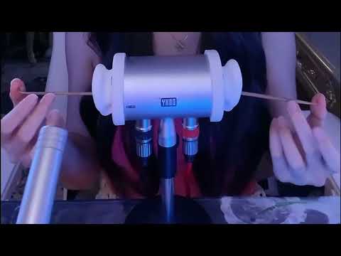 12 Triggers ASMR: Goose Feather, Cotton Swabs, Powder Puff & Heartbeat / 1Hr (No Talking)