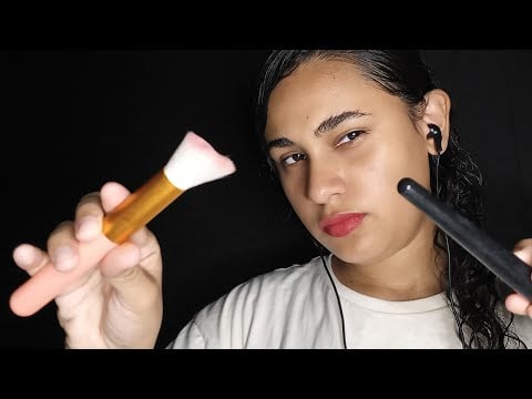 ASMR CASEIRO COM SONS DE BOCA + PINCEL NA TELA "vídeo sem roteiro".