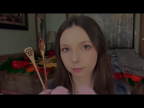 ASMR Honey Spoon & Wooden Spoon Mouth Sounds Triggers 🍯 No Talking