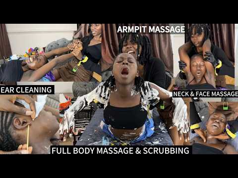 Full Body ASMR Massage for Deep Sleep Scrubbing, Ice Foot Massage, Lymphatic Drainage & Ear Cleaning