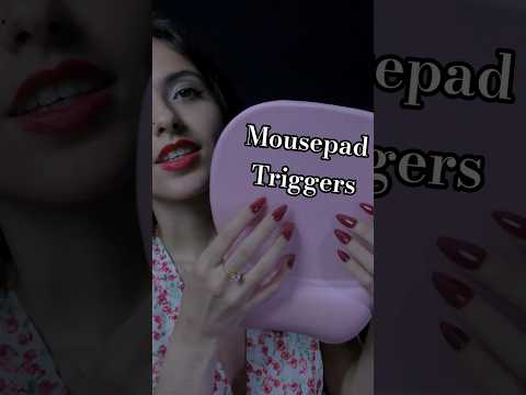 mousepad #triggers on red nails #asmr