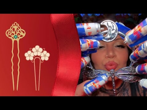 ASMR - Over-explaining my Chinese hair pin collection [English & Spanish]