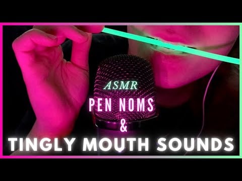 ASMR - Pen Noms & Tingly Mouth Sounds ✏️👄 #asmr