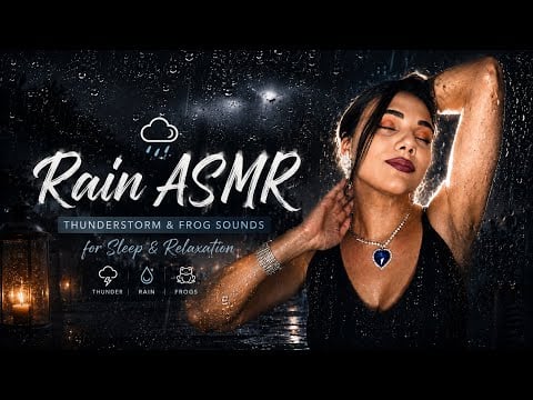 Yağış ASMR 🌧️ RainASMR 🌩️ Thunderstorm & Frog Sounds for Sleep | Relaxing Nature Ambience 