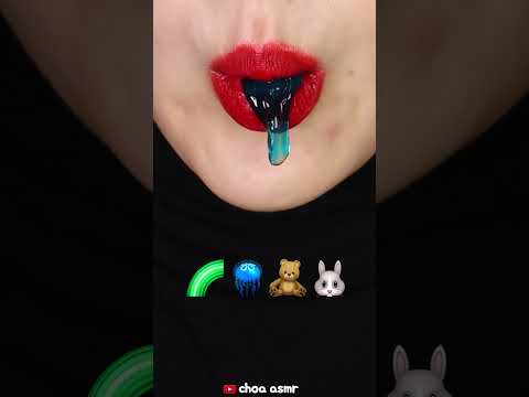 Noodle jelly, Jellyfish, Clear jelly, Frozen agar jelly ASMR