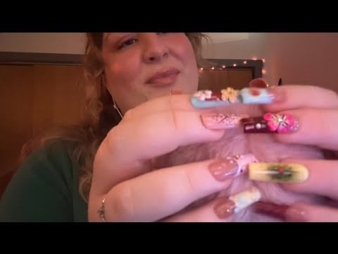 ASMR | Mic Fluffing + Mouth Sounds with XL NAILS 💅🏻 (No Talking)