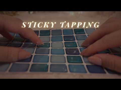 ASMR Sticky Tapping✨ Satisfying Tingly Sounds🫟(with BGM)