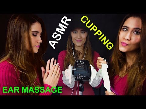 INTENSO CUPPING Y MASAJE DE OIDOS. Crema, guantes, sonidos binaural. Asmr español