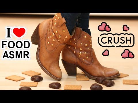 ASMR - Crushing cookies with western boots