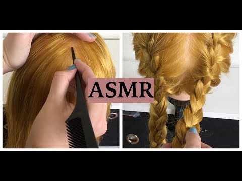 ASMR Relaxing Hair Play 👧🏼 (Brushing, Braiding & Scalp Tracing)