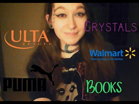 ASMR ♡ Shopping Haul (Ulta,Walmart,Shoes,Books&Crystals)