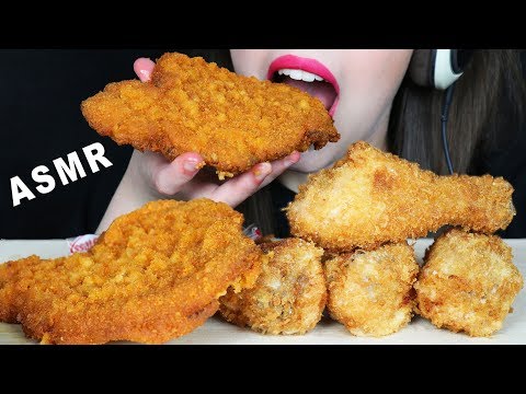 ASMR CRISPY FRIED CHICKEN DRUMSTICKS & MAXI SCHNITZEL (EATING SOUNDS) No Talking MUKBANG 먹방